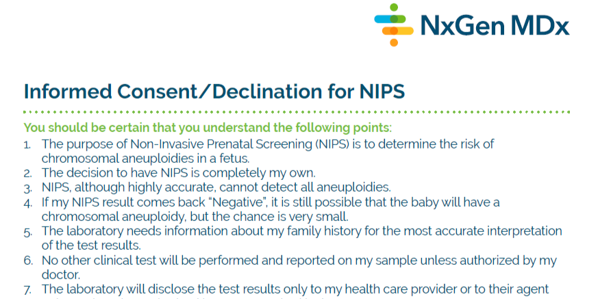 Link to Informed Consent/Declination for NIPS Form
